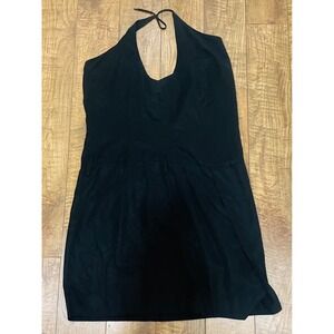 Rosie  HW Paige Black Halter Dress Sleeveless Mini Party Dress Size L‎